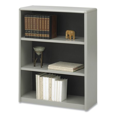 Safco ValueMate Economy Bookcase, Three-Shelf, 31.75w x 13.5d x 41h, Gray 7171GR